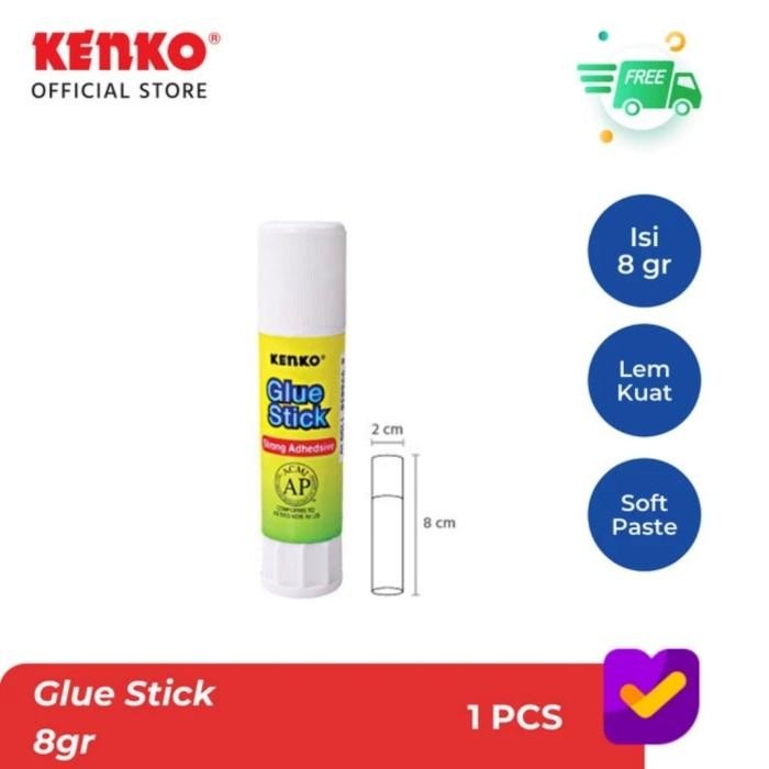 

Lem Glue Stick Kenko 8 Gr Stik Batang Per 1 Pak 30 Pcs