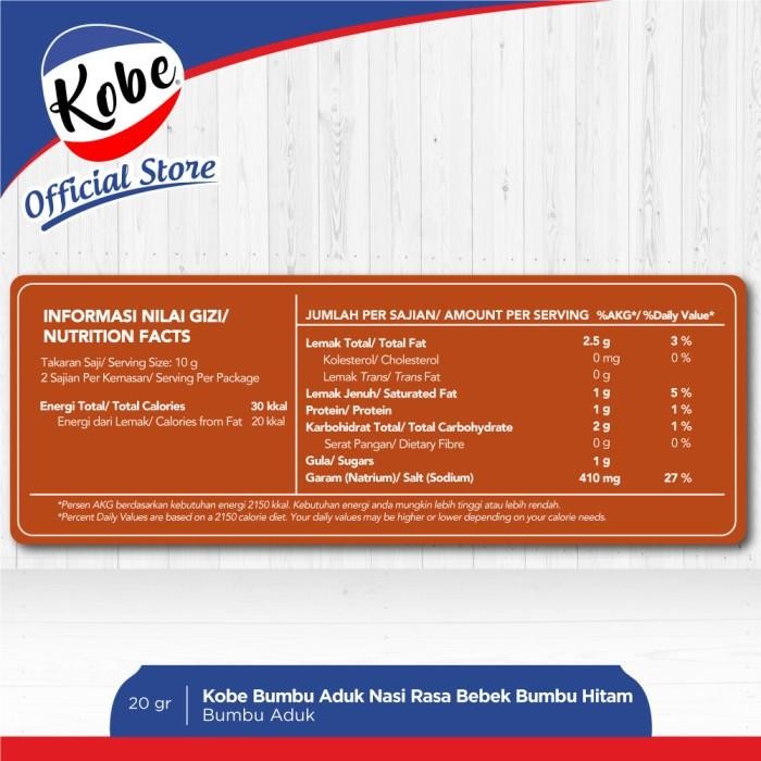 

Kobe Bumbu Nasi Bebek Bumbu Hitam 20gr x 3pcs