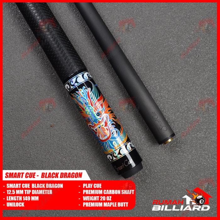 Stick Billiard - Billiard Cue - Smart Cue Black Dragon - Premium Pro Taper Carbon Shaft + Premium