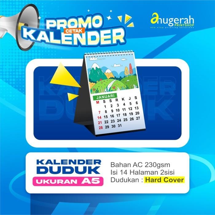

New Cetak Kalender Duduk / Meja Tahun Baru Ukuran A5 7 LBR HD - Custom