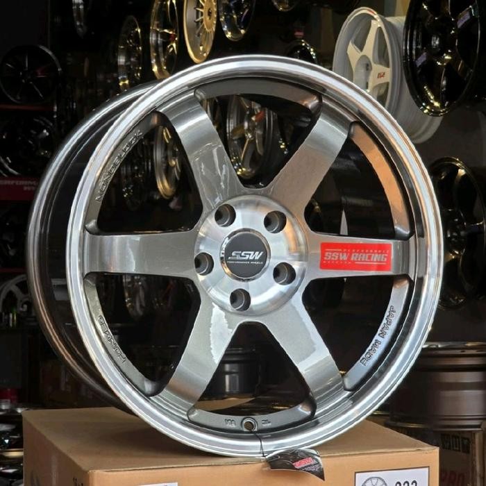Terlaris Velg Te37 Original Ssw Thailand Ring 18 Lebar 9,5 Et 25 Velg Mobil R18 Velg Racing Mobil