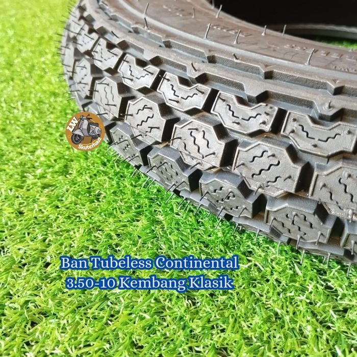 Ban tubeless Continental Uk 3.50-10 utk Vespa ring velg 10
