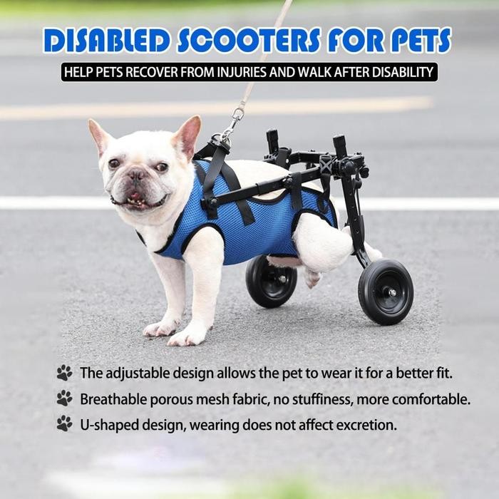 SALE WHEELCHAIR ANJING KUCING KURSI RODA ANJING KUCING DOG CAT WHEELCHAIR UNTUK MOBILITAS PASCA