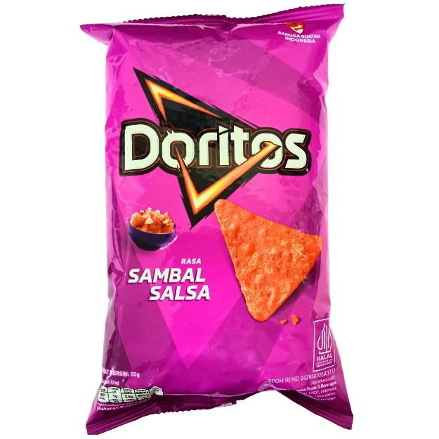 

S00801 DORITOS SAMBAL SALSA SNACK 55GR MAJU BERSAMA (20250914)