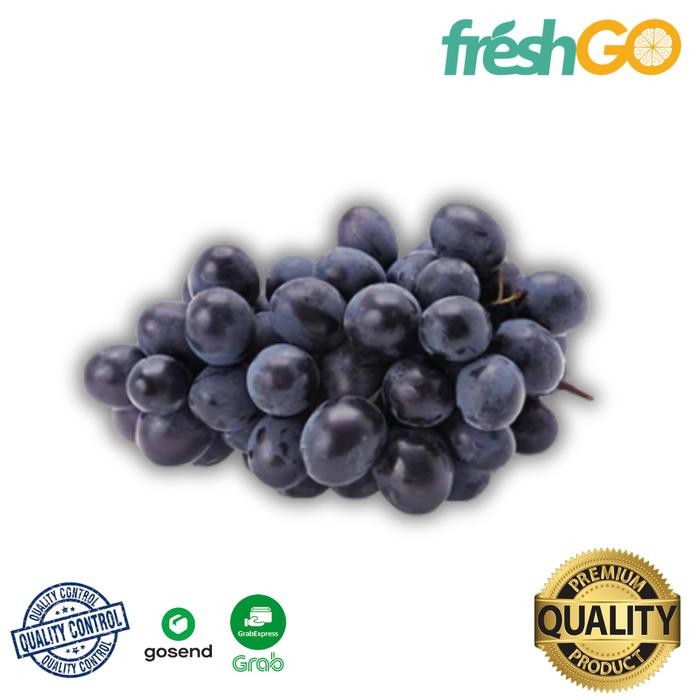 Pilihan- Anggur Black Autumn Royal China Seedless 1Kg Fresh Go