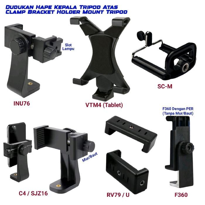 kepala tripod hp atas dudukan tongsis universal tripot henpon holder ponsel handphone smartphone