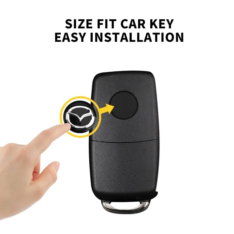 IMPORT 14mm Car Key Badge Emblem Replacement Car Key Stickers for Mazda ATENZA Axela 2 3 5 6 323 626