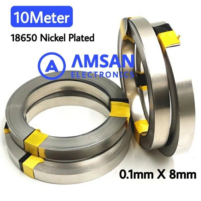 RJ Nickel Plated Battery 18650 plat nikel baterai