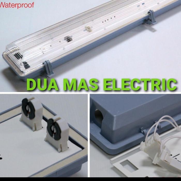 Diskon Kap Lampu Tl Waterproof 2X36 / Kap Neon Tl Outdoor 2X36 2 X 36 120Cm