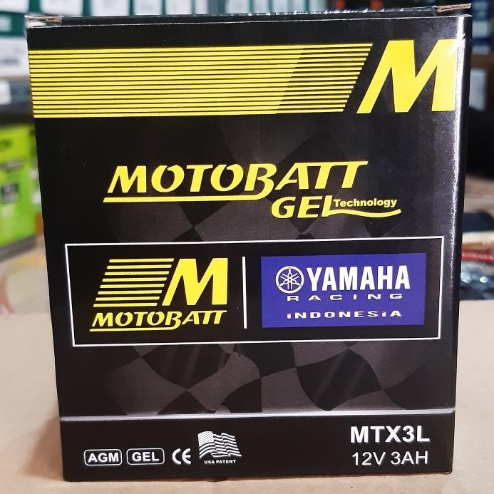 Aki Motor Honda Nsr 150 Motobatt Mtx3L Aki Kering / Aki Gel