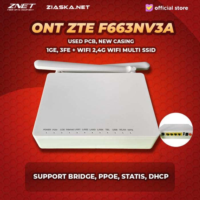 Pilihan- Modem Xpon Ont Onu Zte F663Nv3A Second Bekas Dengan Casing Baru/New