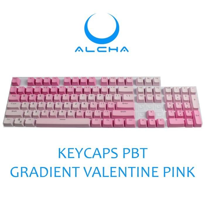 ALA KEYCAPS PBT SINGLE SHOT VALENTINE PINK SIDE LETTERS OEM FILE