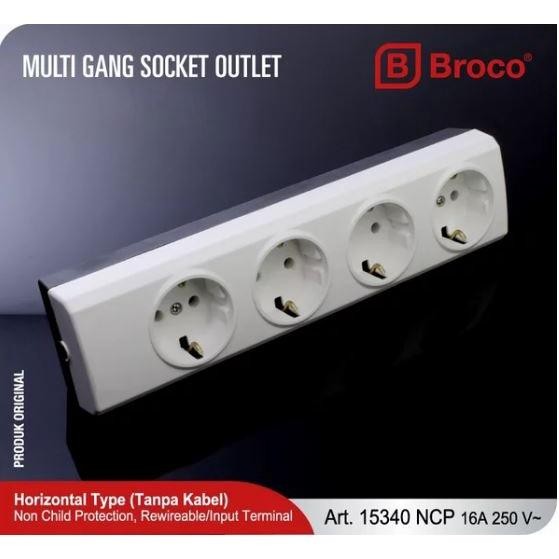 Stop Kontak Broco Terminal Colokan Listrik 4 Lubang