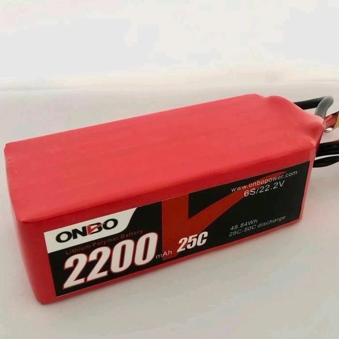 Promo Lipo 6S 22.2V 2200Mah 25-50C Onbo Power - Kapasitas Tinggi, Ringan, Dan Tahan Lama -