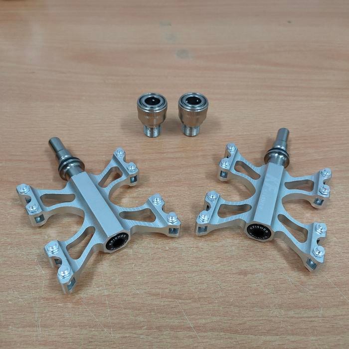 Ready pedal quick release KFISHER bearing premium silver