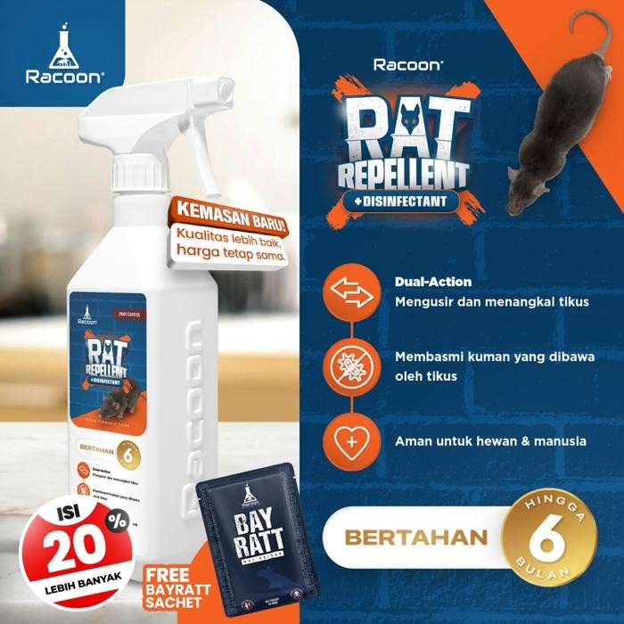 Racoon Rat Repellent - Cairan Pengusir Tikus - Racun Tikus Bayratt Pasti Diskon