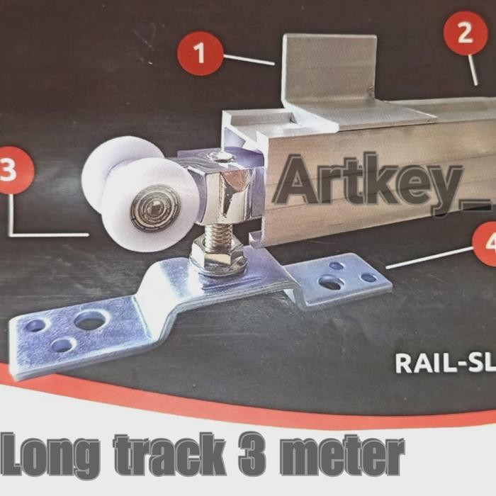 REL PINTU SLIDING PANJANG 3 METER ALUMUNIUM GOOD QUALITY
