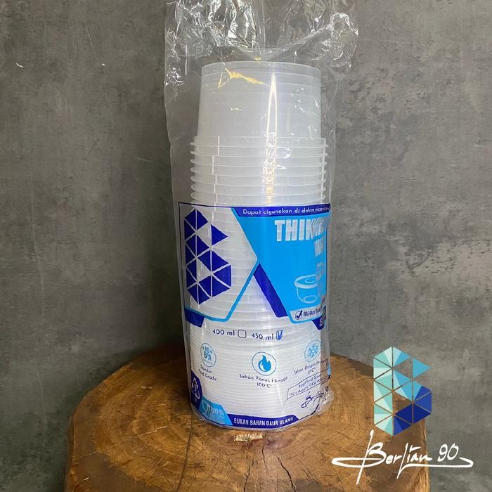 Thinwall 450ml Berlian / Mangkok Plastik Bulat 450ml / Thinwall 450 ml