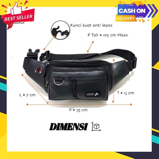 Wes Beg Cowo Original Tass Multifunsi Td Samping Tas Pria Tas Selempang Kulit Asli Punggung Distro O