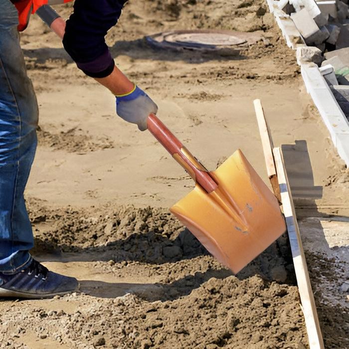 Alat Sekop Rata Datar Skop Pasir Skop Gali Tanah Gagang Kayu 12 MM SKOP024