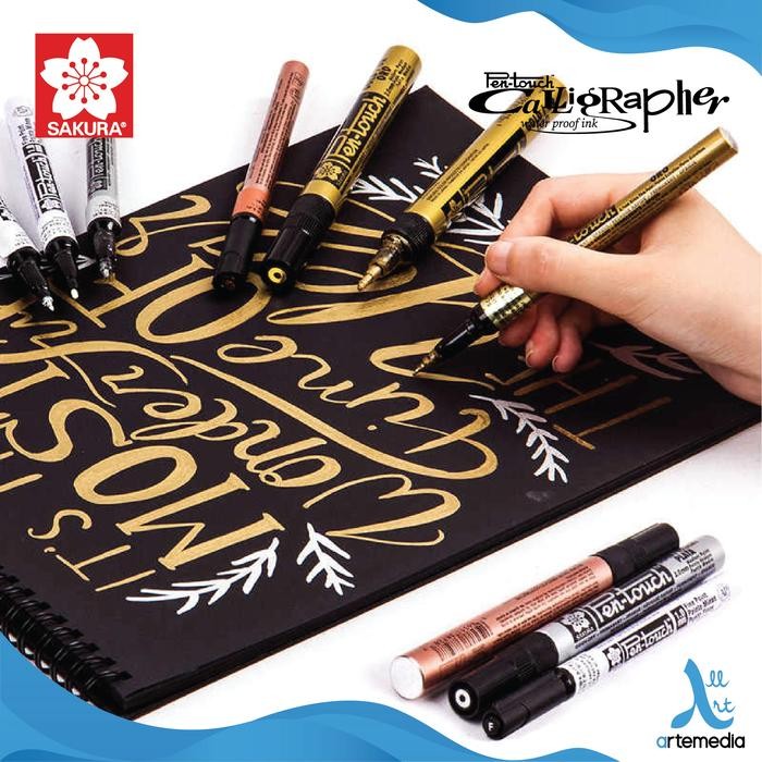 Sakura Pen-Touch Calligrapher Spidol Paint Marker Chisel Tip 1.8mm Original Japan Permanen
