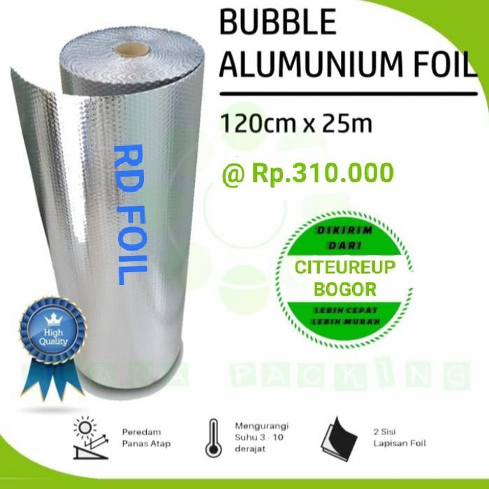 ALUMUNIUM foil Bubble peredam panas atap Bubble foil double side
