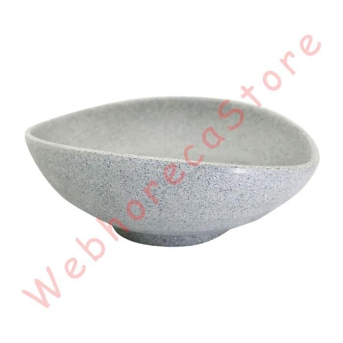 Oval Bowl Stone Grey 6" / Mangkok oval 15cm Melamine W3406A