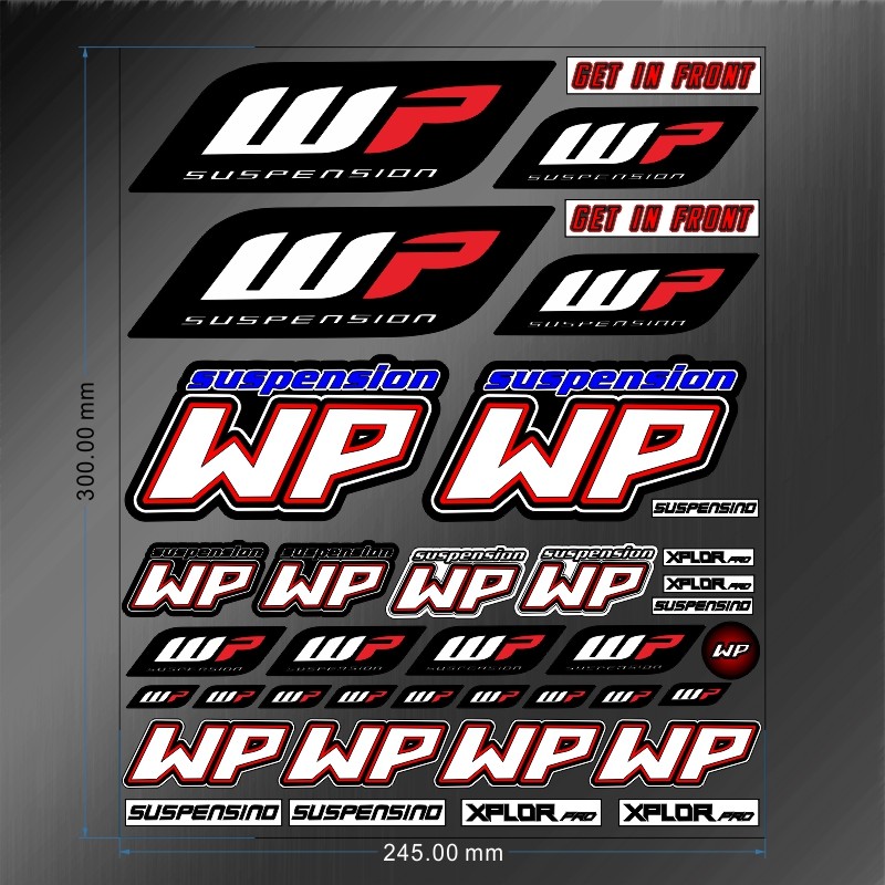 Reflective WP Fork Stickers Suspension Shocker Damper Motorcycle Accessori Decal for Duke RC KTM 200