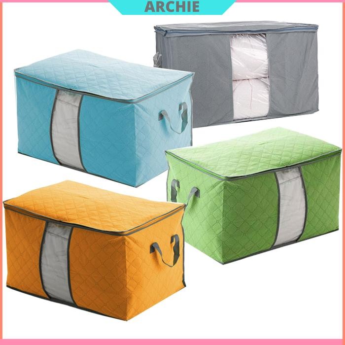 Termurah GAR HL0037 - Tempat Penyimpanan Bed Cover Bamboo Storage Box Organizer Bag Kotak
