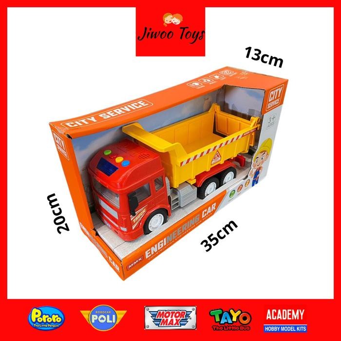 SALE Mainan City Service Engineering Car Dump Truck MMX77034