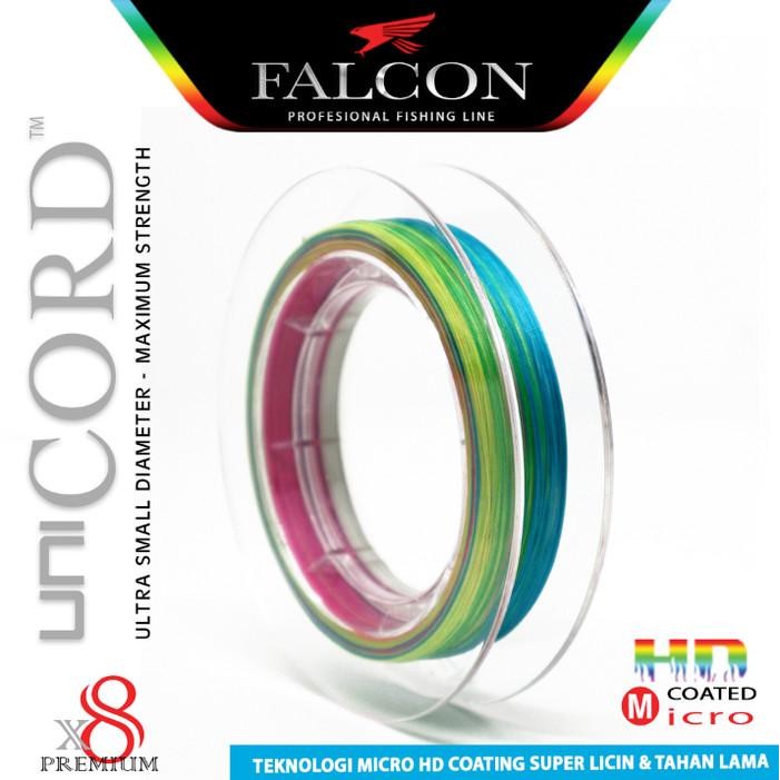 Senar Pancing PE X8 Falcon Uni Cord 600M MICRO PE Multi Color (TERBAIK) (TERBARU) (TERMURAH)