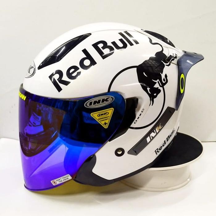 HELM INK METRO 2 SOLID BLACK DOFF DOUBLE VISOR PAKET GANTENG