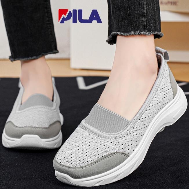 Donatello - Sepatu Sneakers Slip-On Wanita Pila - Model Terbaru - Hitam, Shoes Kerja Putih
