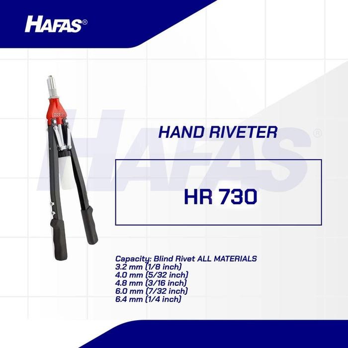 Paling Laris Hand Riveter, Tang Rivet Src Hr-730 Terlariss 