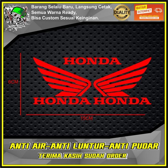 Stiker Logo Sayap HONDA Cutting Sticker Cocok Buat Motor Kendaraan