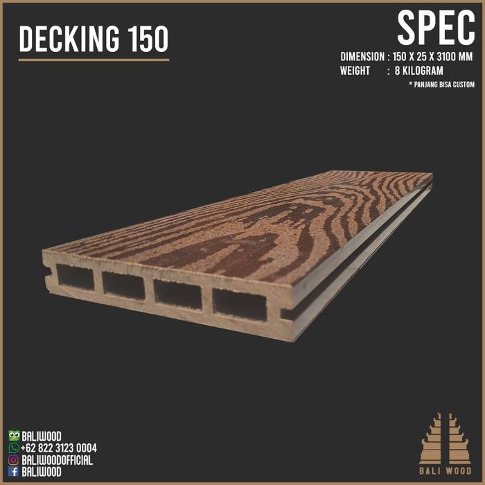 Sale Decking Wpc Kayu Hollow Bukan Solid , Bisa Untuk Wall Panel Kayu