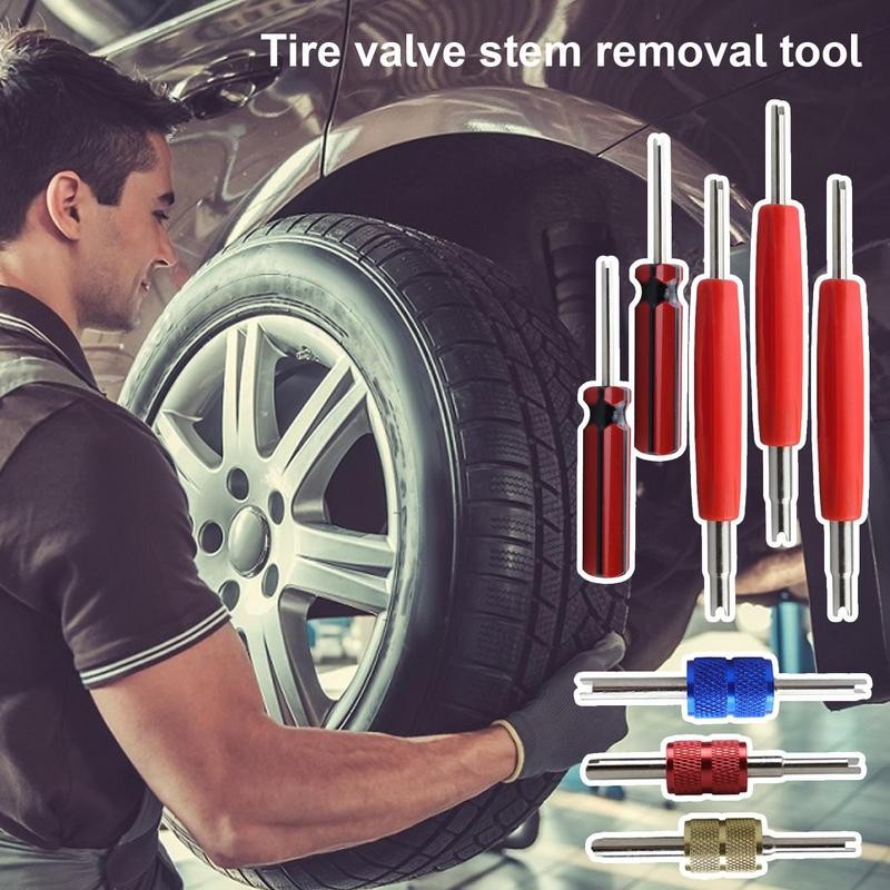 Automobile Tire Valve Core Removal Tool Automotive Dual Head Valve