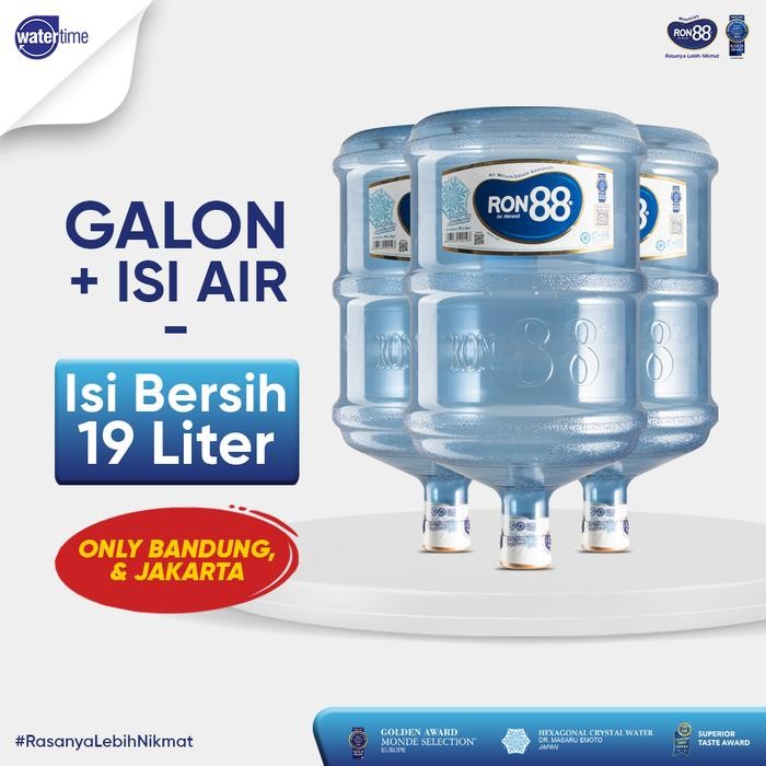 KIRIMhAriYgSama- Ron88 Galon + Isi Air 19 Liter
