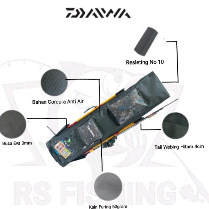 DUniaPancingan- Tas Pancing Jumbo Daiwa Ransel Kotak Big Size Cordura Waterproof 100Cm Buat Joran