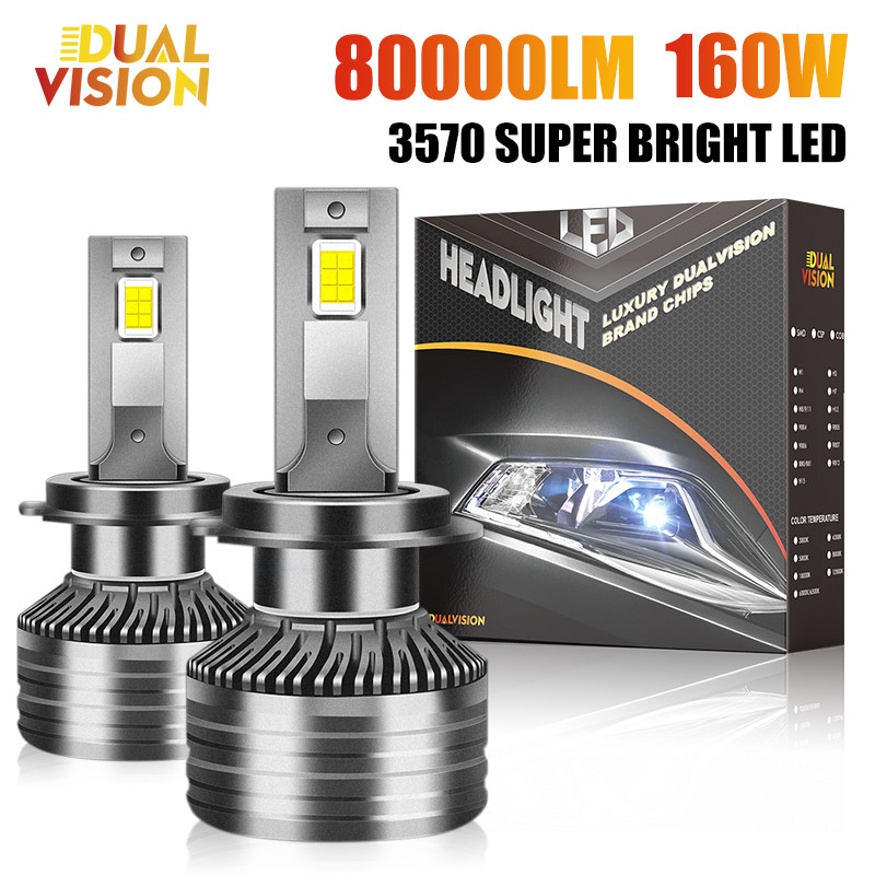 80000LM H4 LED Car Headlight Turbo 160W H7 H11 H1 H8 H9 3570 CSP Chip