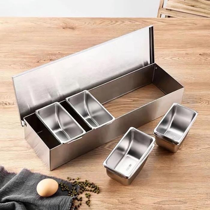 Kotak Bumbu Dapur Kotak Bumbu Seasoning Box Kotak Bumbu Stainless / Tempat