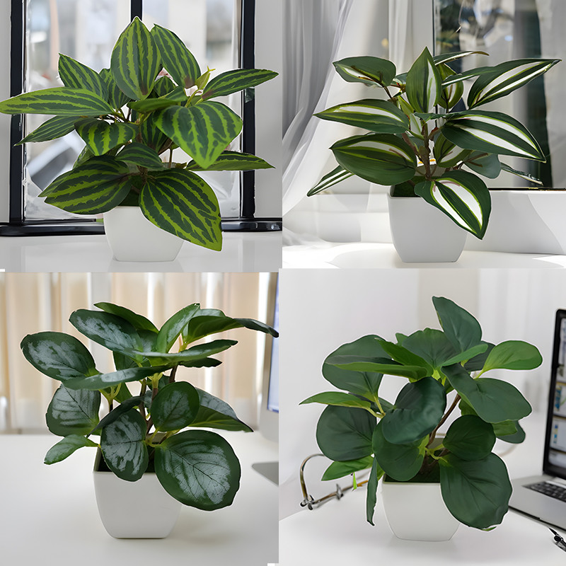 Artificial Plants Bonsai Simulation Pot Plants Fake Flowers Table Potted Ornaments Home Office Hotel