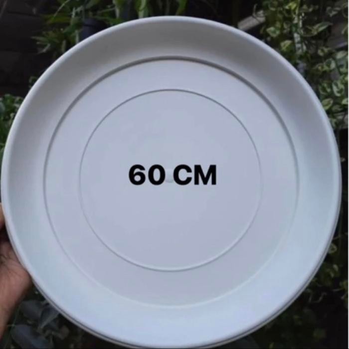 d253- Tatakan Pot 60 Cm Putih Untuk Alas Pot 60 Cm Putih Jumbo