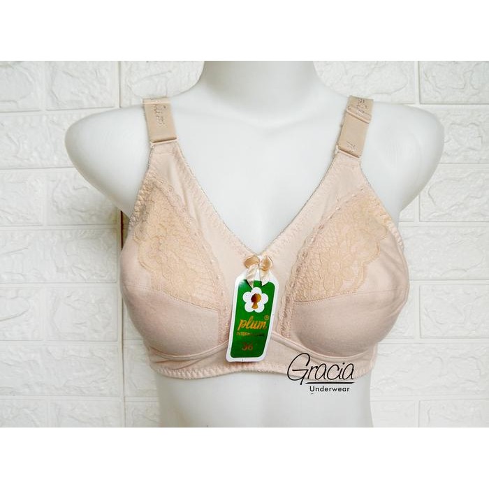 Bra Plum 059 Size 32 - 44 Katun Wanita Tanpa Busa Tanpa Kawat Promo 