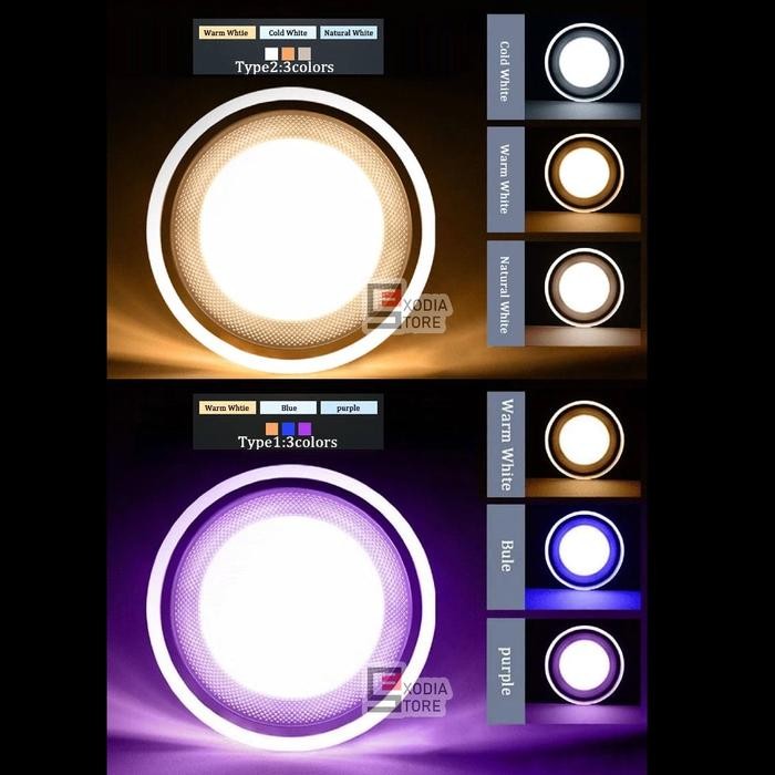 New New Emico Lampu LED Downlight 6 Watt 3 Warna Cahaya SNI Panel Light Lampu Plafon Extrabright 6W