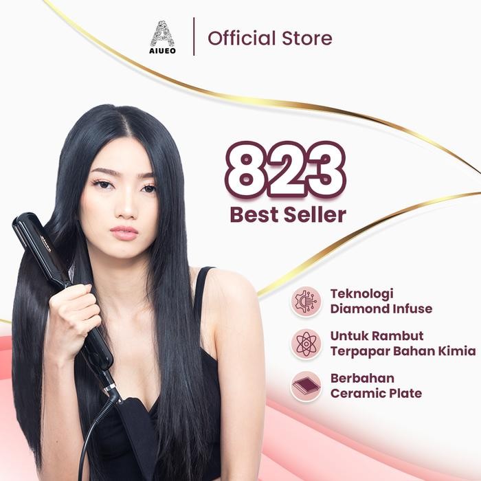 8son- Catokan Aiueo Catok Rambut 2 In 1 Aiueo 823 Hair Straightener Curly And Blow