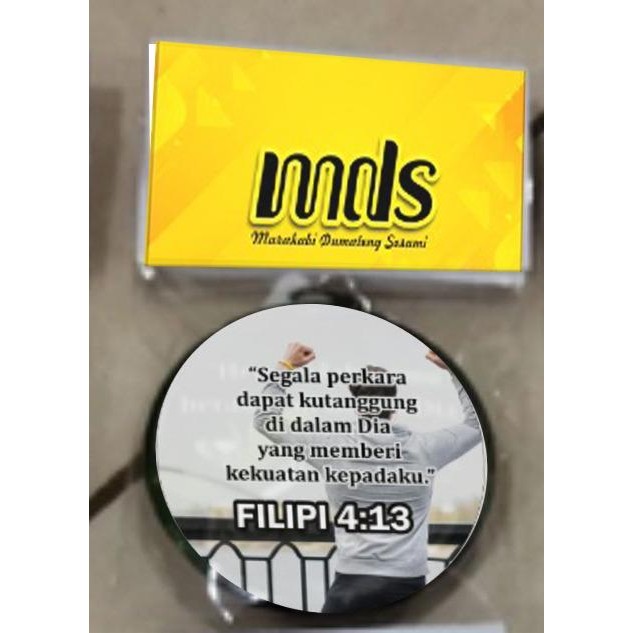 Gantungan Kunci Ayat Alkitab Rohani Kristen ( 44 mm)