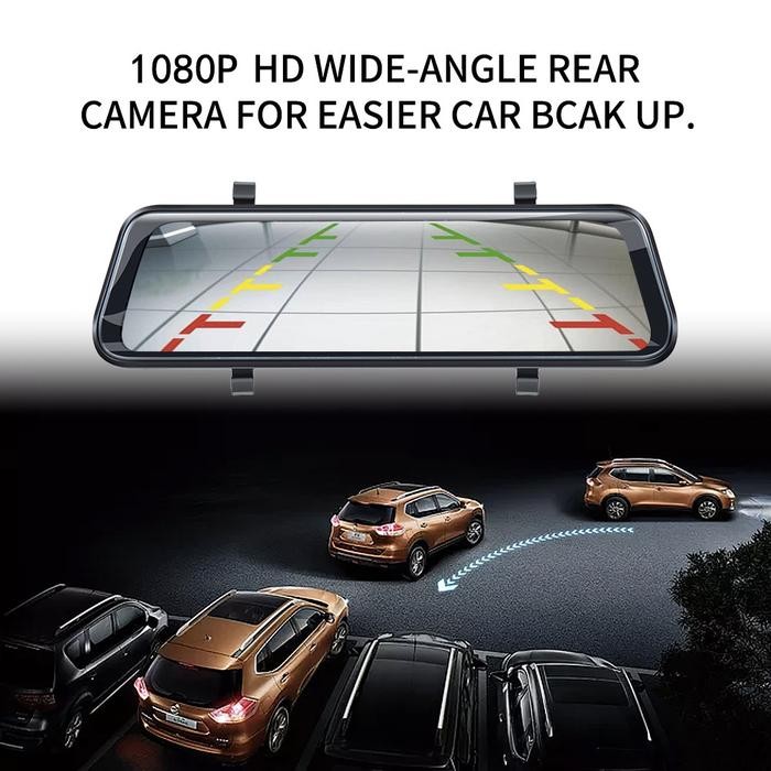 Spion Kamera Mundur Mobil Dashcam Depan Belakang GPS WIFI HDR 2K IPS