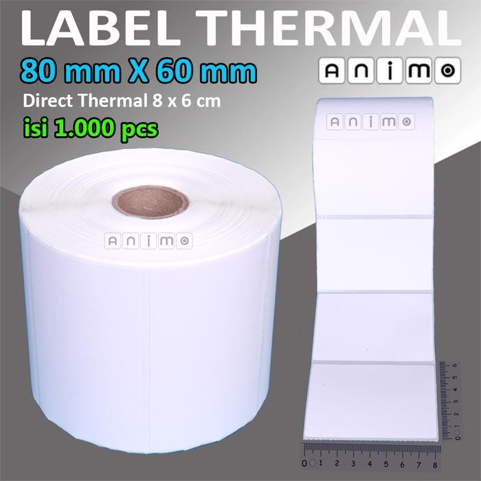 ksl9- Label Thermal 80X60 - Barcode Thermal 80 X 60 Mm - Direct Thermal 80 Mm X 60 Mm -