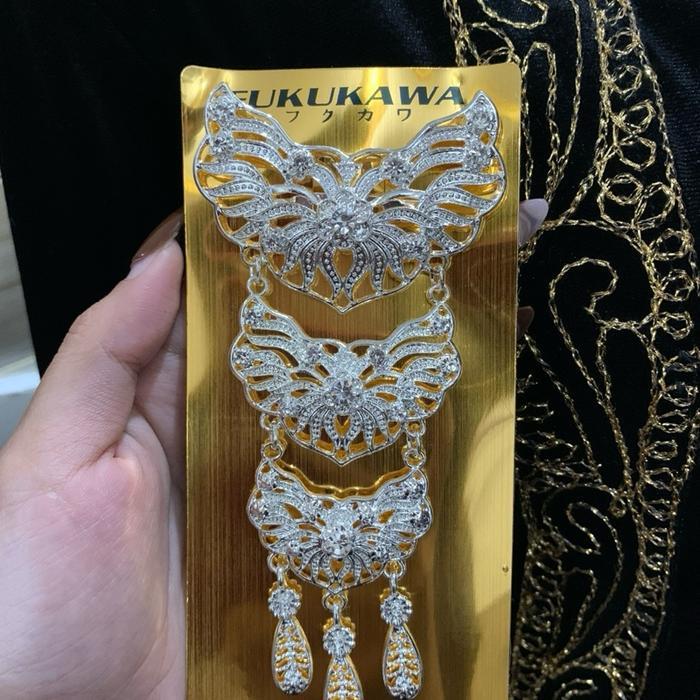 Bros Kebaya Kutu Baru / Bros Susun 3 Ukuran Jumbo - Jevellyn silver